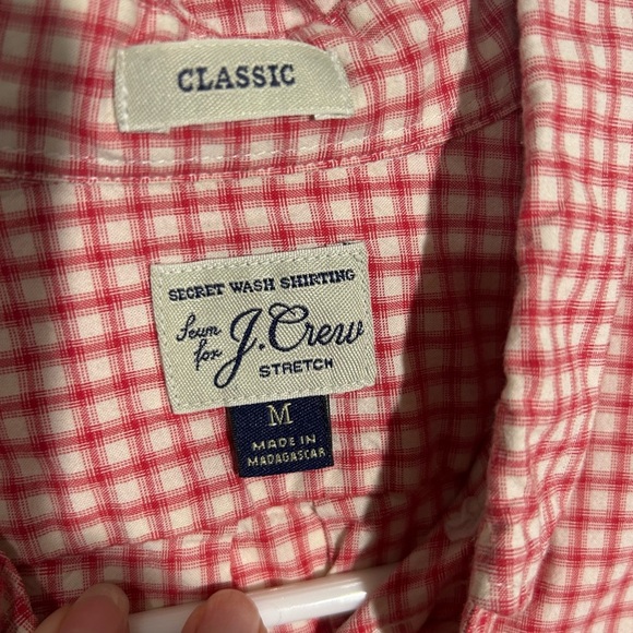 J. Crew Mens Secret Wash Shirting Res Plaid Button Up Long Sleeve Size Medium - Picture 4 of 10